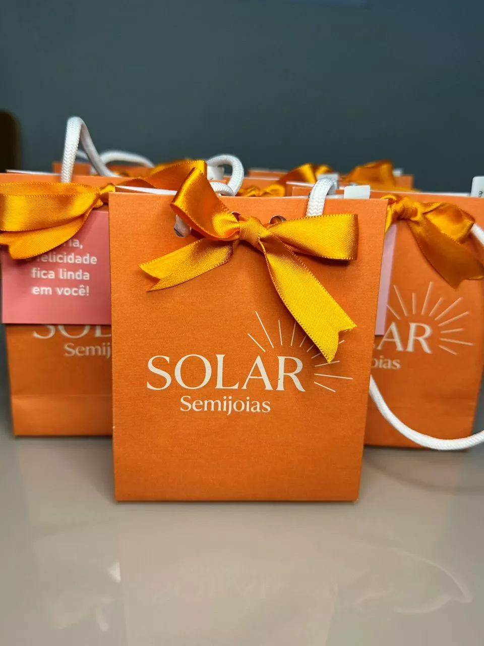 Sacola personalizada Solar Semijoias